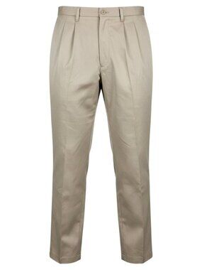 Wrangler Riata Khaki Pleated Front Mens Dress Pants Size 34x30